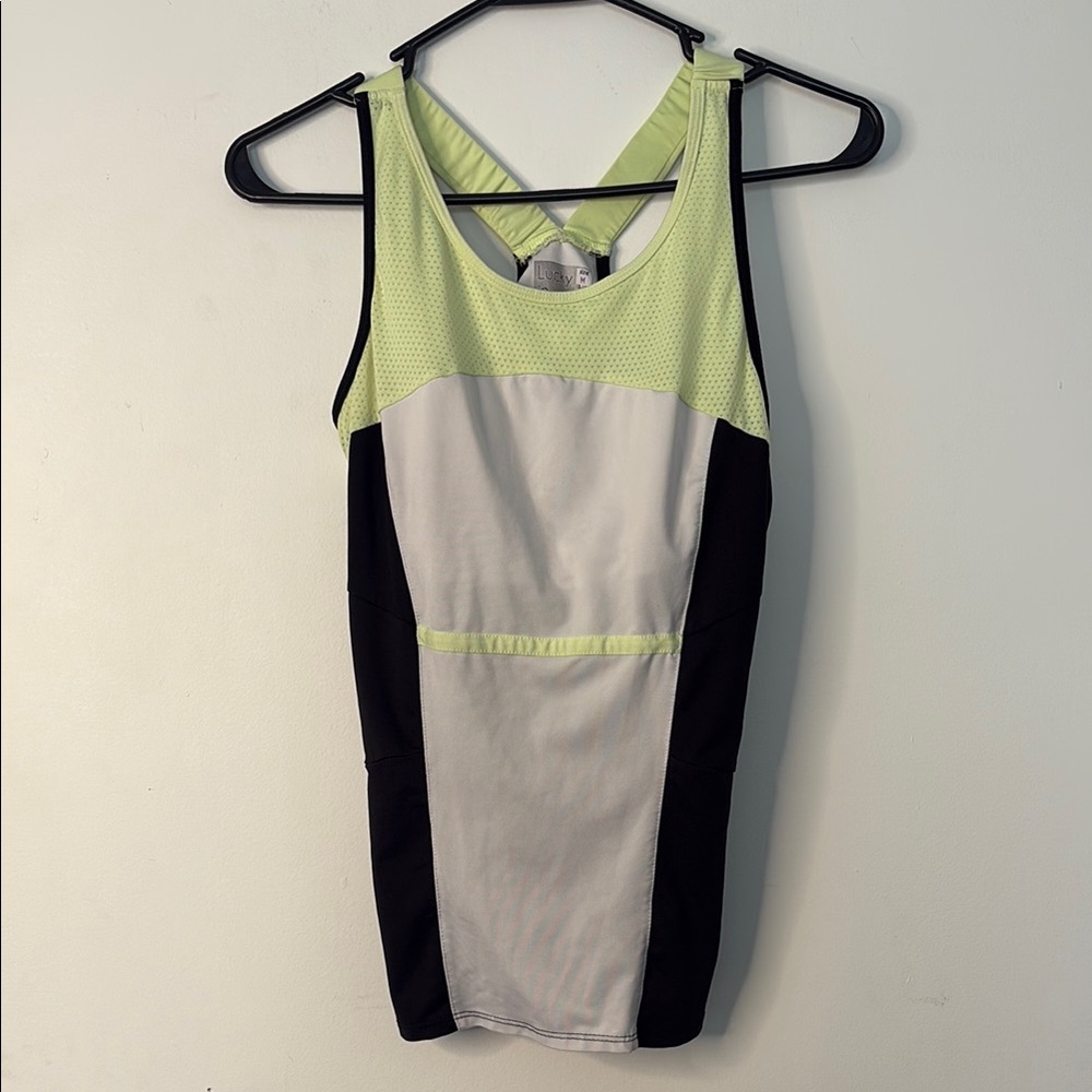 Lucky in Love Women's Tank Top - Black, White, and Yellow